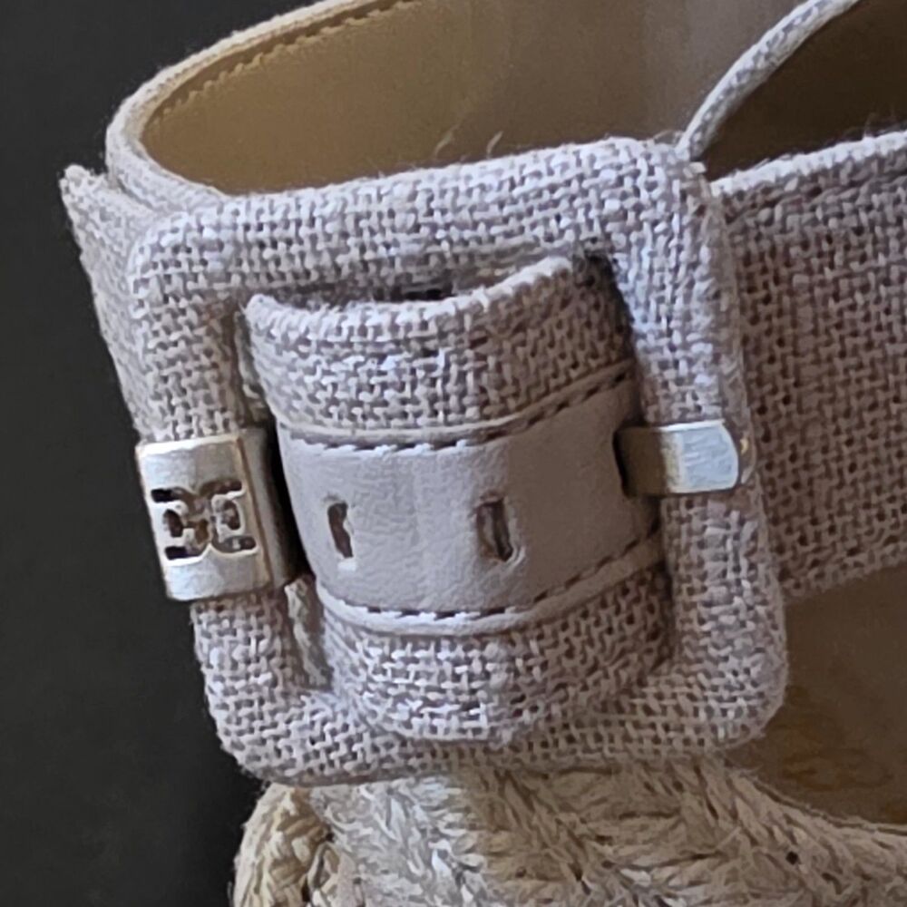 Sam Edelman Vada Wedge Espadrilles Sandals Beige Sz 7 M - Picture 7 of 12